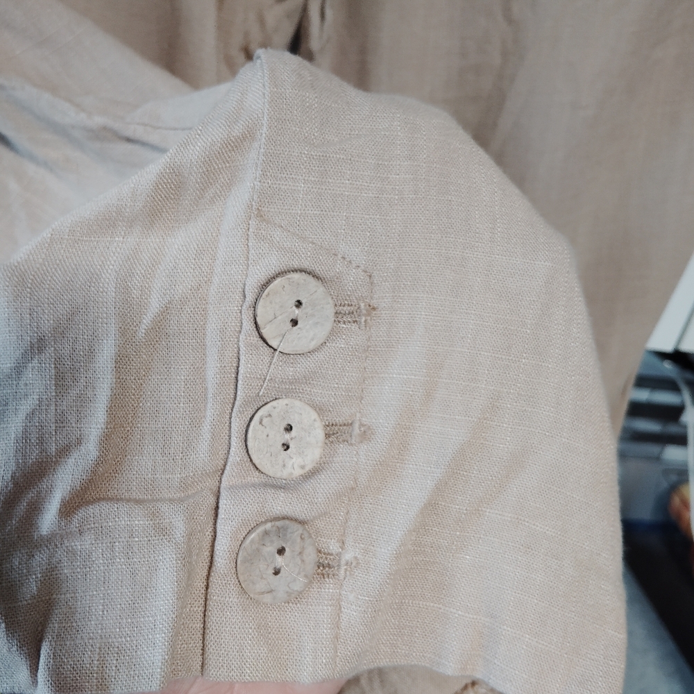 Ruby Rd Linen Blend Cropped Pants - Size 8 - Picture 3 of 4